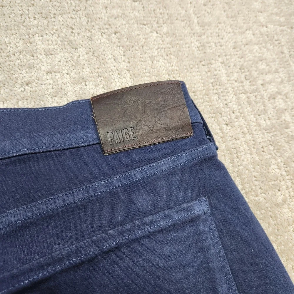Paige Federal Jeans Men 38x34 Straight Leg Soft Stretch Denim Starless Night USA